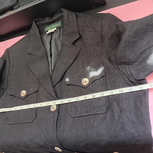 100% linen Harvé Benard utility jacket,size 16, safari holidays, women's, - Picture 6 of 12